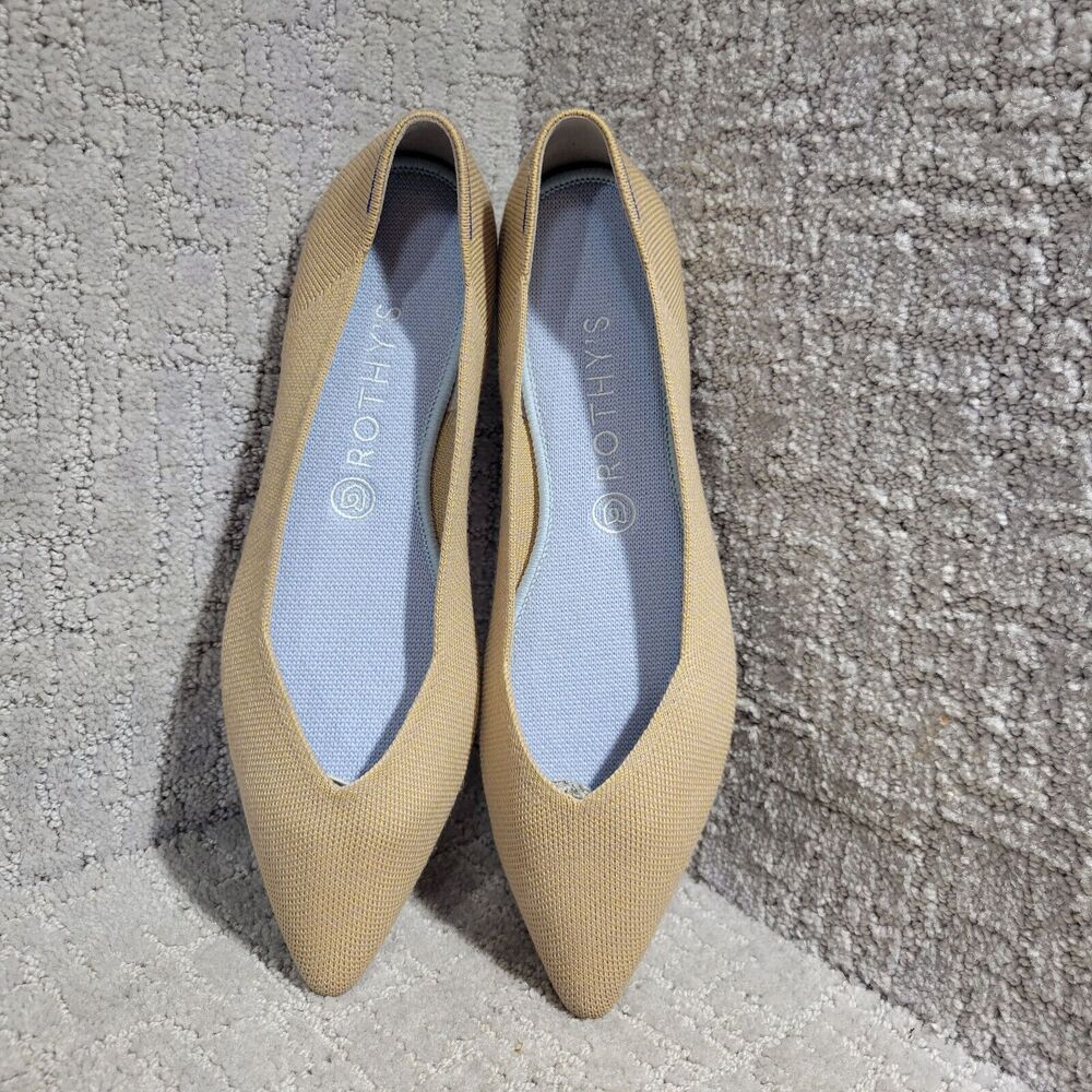 Rothy's The Merino Collection Women's Size 10.5 Camel Slip on Pointed Toe Shoes